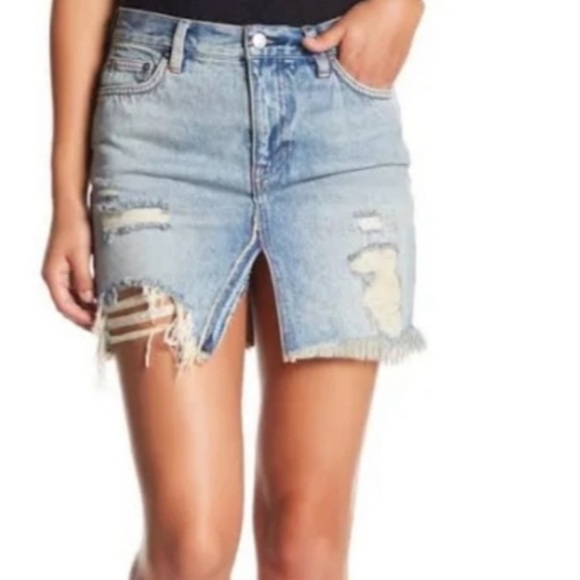 Free People Dresses & Skirts - NWOT Free People We The Free distressed skirt 24